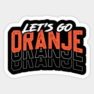 Go Oranje Netherlands Sticker